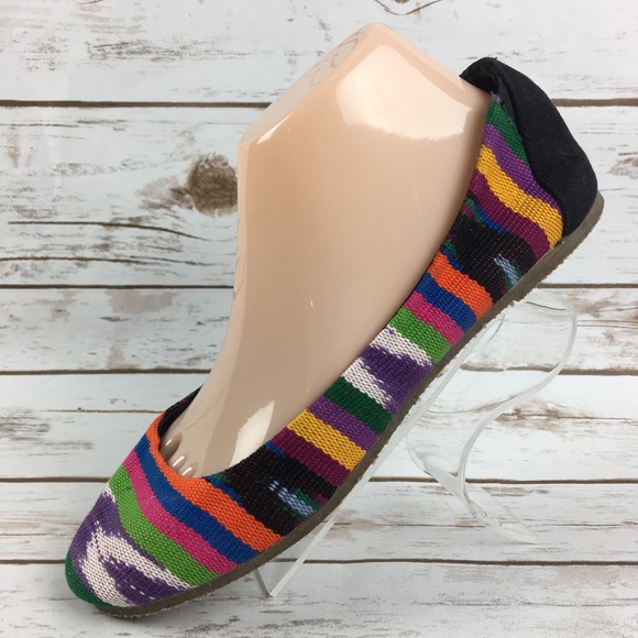 Reef Shoes - Reef Rainbow Striped Ballet Flats Shoes Size 8 EUC